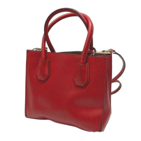 Michael Kors Small Lipstick Red Perforated Crossbody Bag - Picture 5 of 6